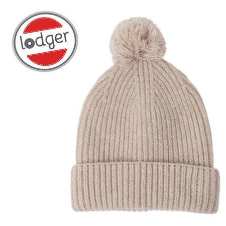 Lodger Czapeczka z Wełny Merino 100% 3-6 msc Beżowa Beige