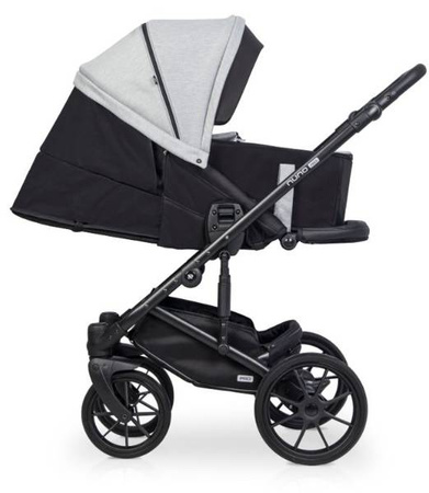 Riko Nuno Pro Wózek Głęboko-Spacerowy 2w1 z Miękką Gondolą Grey Fox