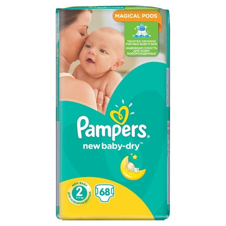 Pampers Pieluchy Active Baby Rozmiar 2, 68 Sztuk Pieluszek