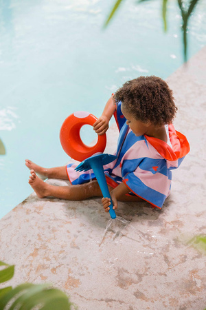 QUUT Dwustronne poncho kąpielowe dla dzieci Cherry Red