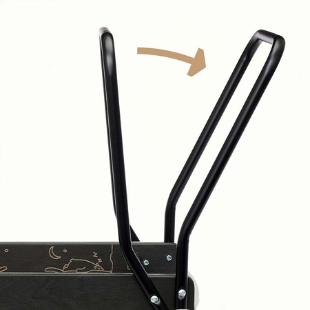 Micki Drewniany Chodzik Pchacz Premium do Nauki Chodzenia Czarny