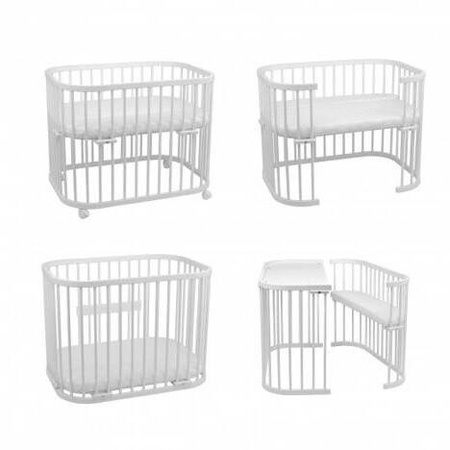 Waldin Łóżeczko 5w1 z Kołyską Białe