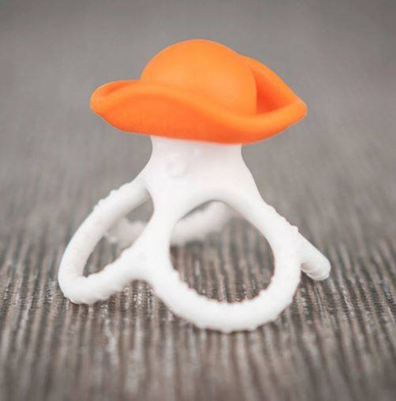 GiliGums Gryzak Silikonowy Ośmiorniczka Pomarańczowy