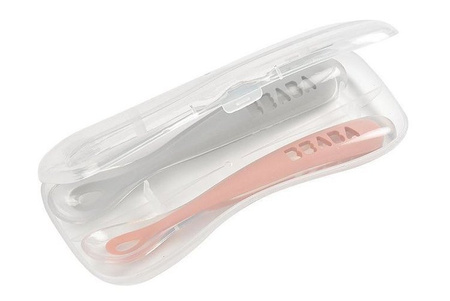 Beaba Zestaw Łyżeczek Silikonowych 4m+ Old Pink