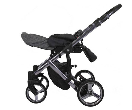 Kunert Tiaro Premium Wózek Głęboko-Spacerowy 2w1 Fiolet + Wrzos Grafitowa Rama Koła Żelowe