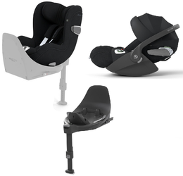 Cybex Sirona T I-Size Plus Fotelik Samochodowy 0-18 kg + Cybex Cloud T I-Size Plus Fotelik Samochodowy 0-13kg Plus Sepia Black + Baza T