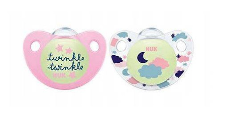 Nuk Smoczek Uspokajaj±cy Silikonowy 6-18m-cy Night&day Bez Uchwytu 2szt/box