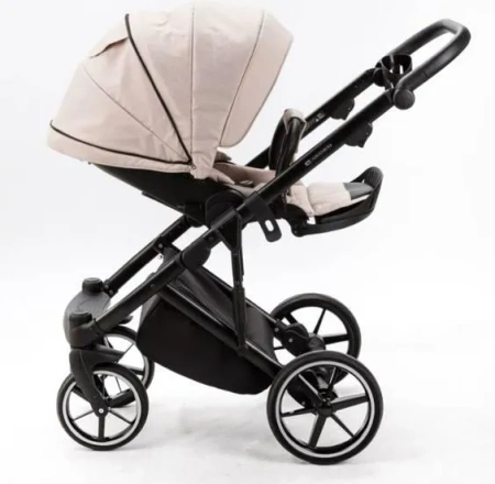 Adamex Lumi Air Wózek Głeboko-Spacerowy PS-33 LUMI TK-20 ST. CZ. PL. CZ. (materiał tkanina)