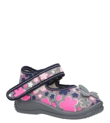 Zetpol Marlena Szare Kapcie Ze Skórzaną Wkładką 