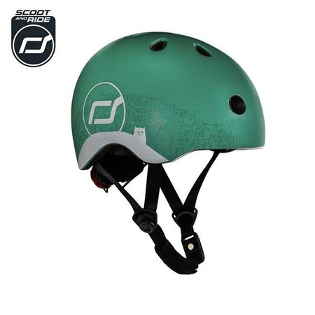 Scootandride Kask z Odblaskami XXS-S dla Dzieci 1-5 Lat Forest Owl