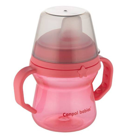 Canpol Babies FirstCup Kubek z Silikonowym Ustnikiem 150ml Różowy 56/614_pin