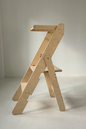 Baby Wood Kitchen Helper Składany Naturalny
