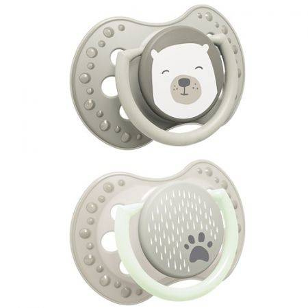 Lovi Dynamiczny Smoczek Uspokajający 0-2m Silikonowy 2szt. 22/862 Buddy Bear