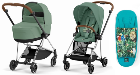 Cybex Mios 3.0 Wózek Głęboko-Spacerowy Leaf Green + Cybex Śpiworek Gratis