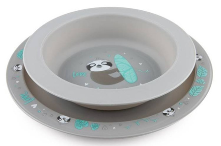 Canpol Babies Zestaw Naczyń Exotic Animals 56/523 Grey