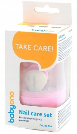 Babyono Zestaw do pielęgnacji paznokci dla dzieci i niemowląt 398/02 Różowy