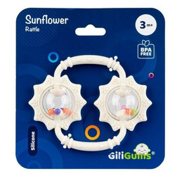 GiliGums Grzechotka Słoneczniki Beżowa