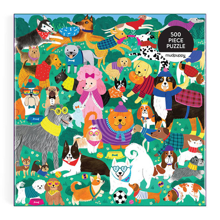 Mudpuppy Puzzle rodzinne Psi dzien 500 elementow 8+