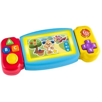 Fisher-Price Ucz się i Śmiej - Konsola ABC Małego Gracza Interaktywna zabawka ze światłem i dźwiękiem