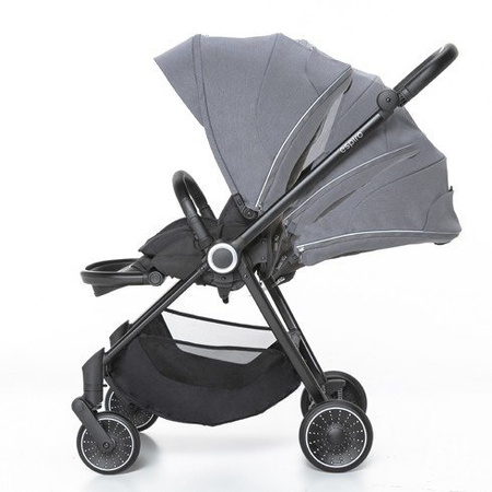 Espiro Galaxy Wózek Głęboko-Spacerowy + Gondola Una + Adaptery Zestaw 2w1 17 Graphite Street + Graphite Street
