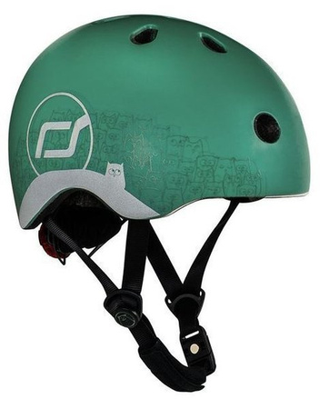 Scootandride Kask z Odblaskami XXS-S dla Dzieci 1-5 Lat Forest Owl