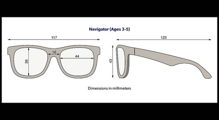 Babiators Navigator O-NAV001-S Smoke Lens Rozmiar 0-2+ Jet Black