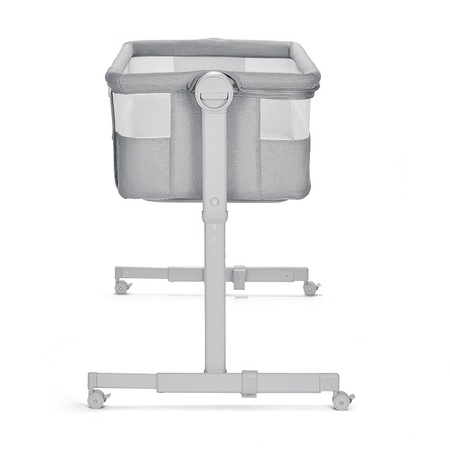 Kinderkraft NESTEE UP 2 Łóżeczko Dostawne 2w1 Szary Rama Jasna