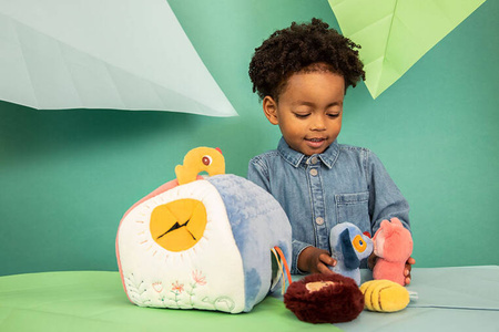 Lilliputiens Domek aktywizujący z grzechotkami Piesek Jules 9 m+