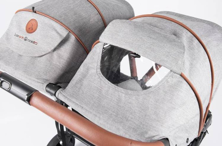 Coletto Enzo Twin Wózek Spacerowy Bliźniaczy Dark Grey