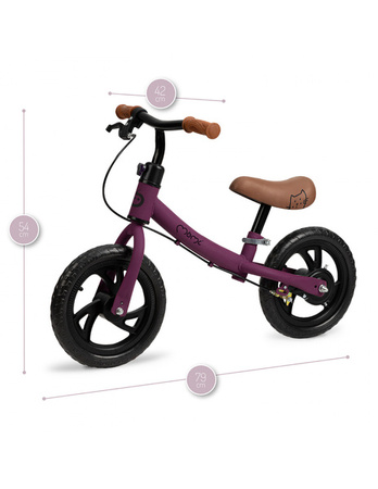 MoMi Breki Rowerek Biegowy z Hamulcem Fioletowy