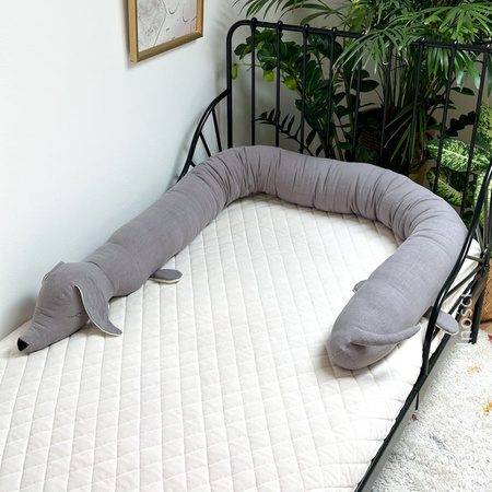 SenLove Ochraniacz do Łóżeczka Piesek Szary