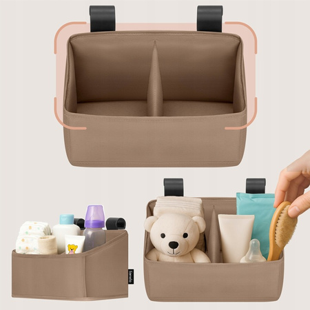 Lionelo Sidepocket Small Organizer na łóżeczko wiszący przybornik Beige