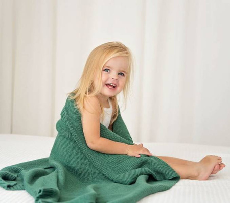 Lullalove Bambusowy Koc Butelkowa Zieleń