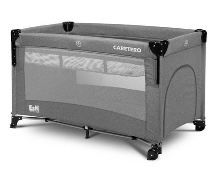 Caretero Esti Łóżeczko Turystyczne z Opuszczanym Bokiem Graphite