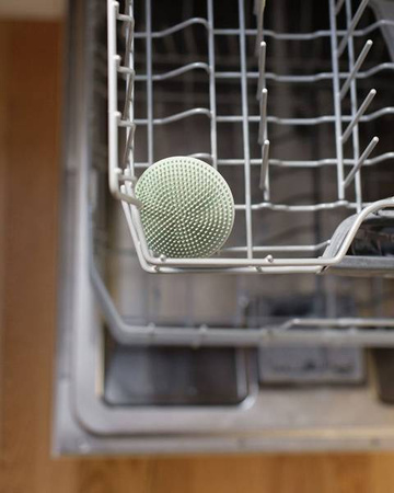 EZPZ Silikonowa Myjka Czyścik Do Naczyń Bez Bakterii Szary Pastelowa Zieleń