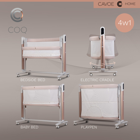 Cavoe Elektryczna kołyska łóżeczko 4w1 COQ Cashmere