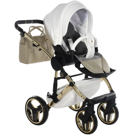 Tako Handcraft Glitter Wózek Głęboko-Spacerowy 02 White/Gold