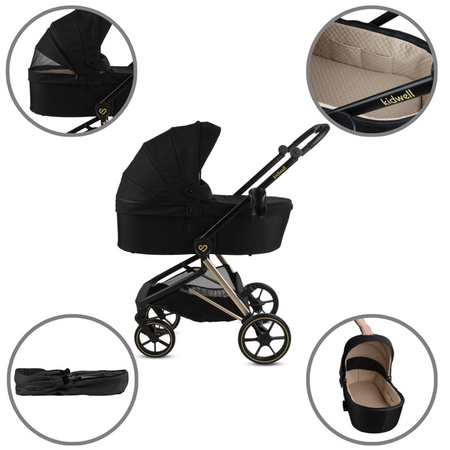 Kidwell Velmont Wózek Głęboko-Spacerowy Black Beige