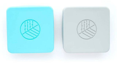 Ecorascals Bambusowe Pojemniki Na Przekąski 2 szt. Szaro-niebieski