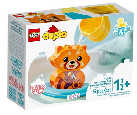Lego Duplo Klocki Zabawa w Kąpieli: Pływająca Czerwona Panda 10964