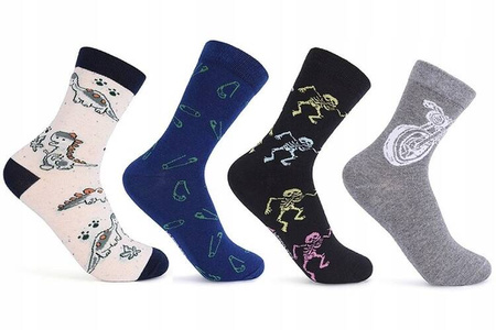 Be Snazzy Skarpety z Komputerowymi Wzorami Wielokolorowe Rozmiar 36 - 38 Mix Wzorów