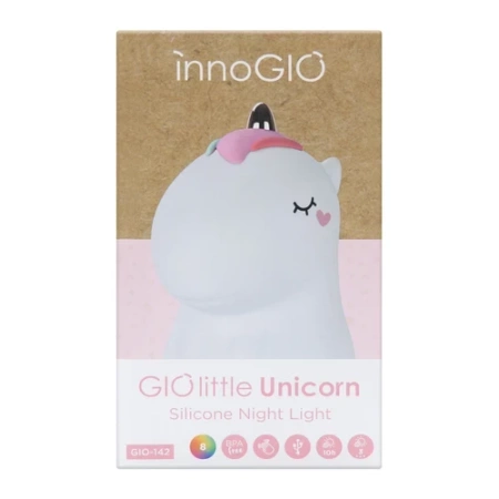 InnoGIO GioLittle Unicorn Silikonowa Lampka Nocna Jednorożec