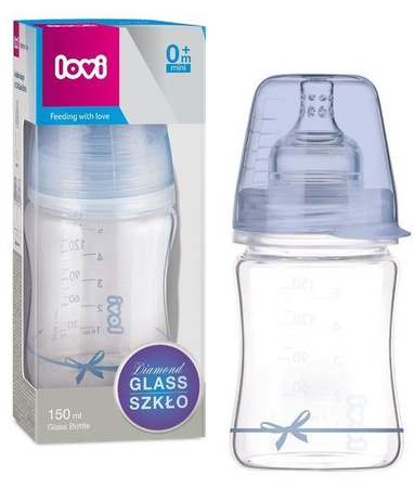 Lovi Diamond Glass Baby Shower Butelka Szklana 150 ml 74/104 Boy