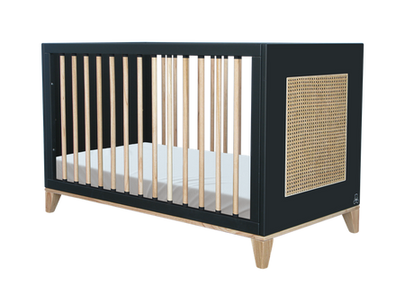 Theo Bebe Nami Łóżeczko Ratanowe 60x120cm Onyx