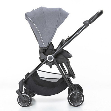 Espiro Galaxy Wózek Głęboko-Spacerowy + Gondola Una + Adaptery Zestaw 2w1 10 Onyx + Grey Center