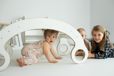 GUGI Bujak Montessori XL Drewniany + Ścianka Wspinaczkowa / Zjeżdzalnia