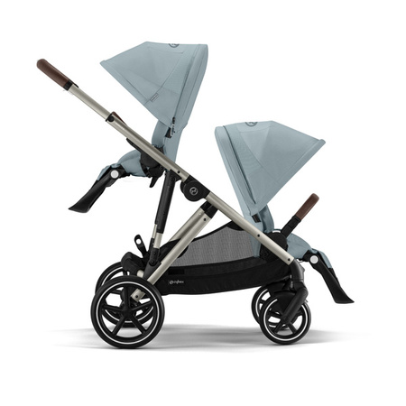 Cybex Gazelle S Wózek Spacerowy Bliźniaczy Rama Taupe Sky Blue
