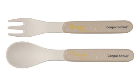 Canpol Babies Bonjour Paris Zestaw Naczyń 5 Elementów Beżowy 9/227_bei