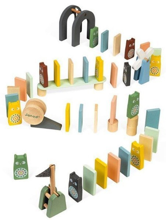 Janod Drewniane Domino Sweet Cocoon 100 Elementów