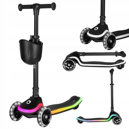 Lionelo Mey Hulajnoga Balansowa Led Black Onyx